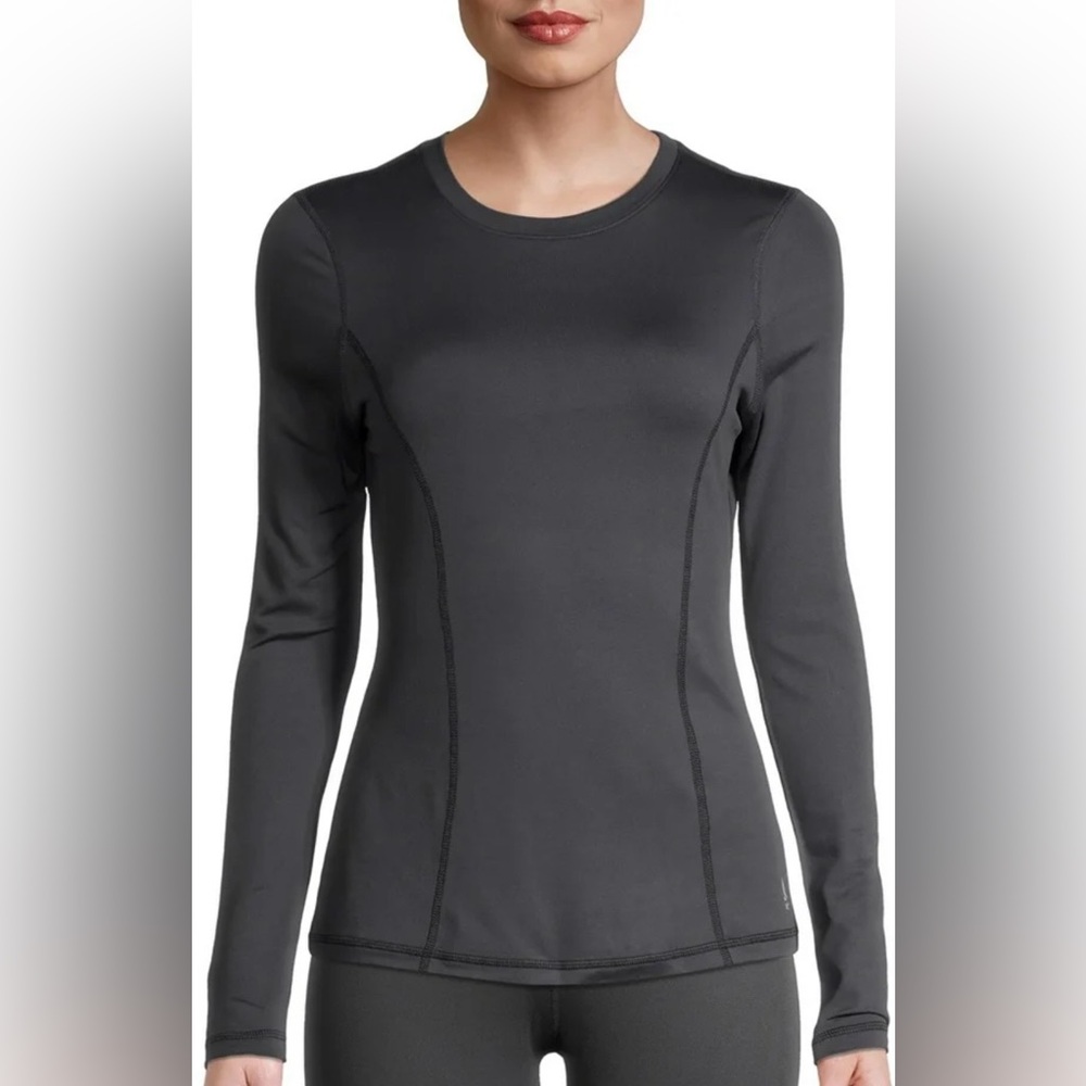 Lot of 8 Reebok Ladies Base Layer Crew Shirt NWT Grey/Black Workout Wear Small